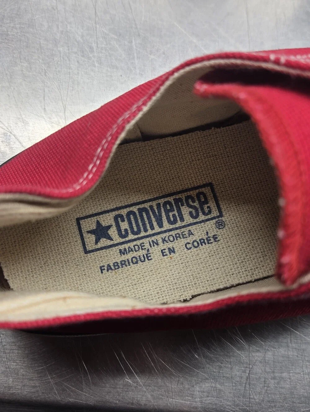 Vintage Converse Chuck Taylor Shoes Men Size 12 Red Sneakers Casual All Star Low